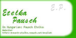 etelka pausch business card